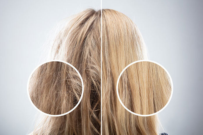 Test na porowatość włosów - struktura włosów w powiększeniu
